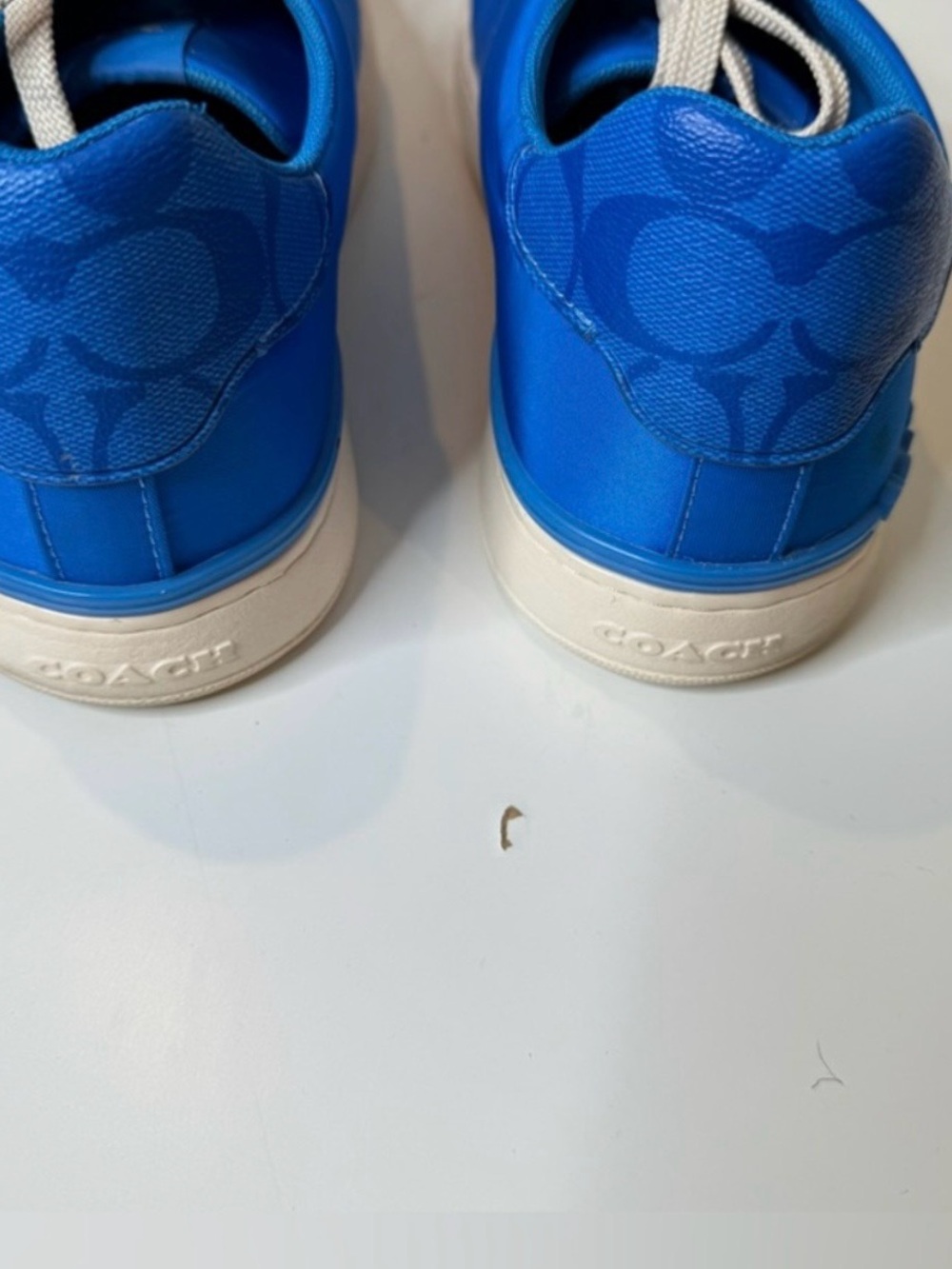 Coach Mens Clip Nylon Low Top Sneaker Size 12D Color Bright Blue - Picture 2 of 10
